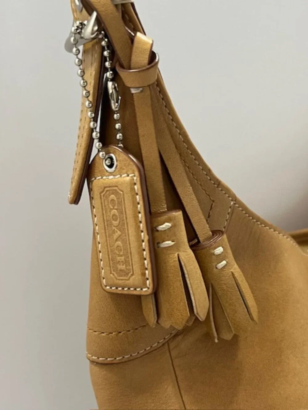COACH HAMILTON HOBO LEATHER SHOULDER BAG #10280 CAMEL